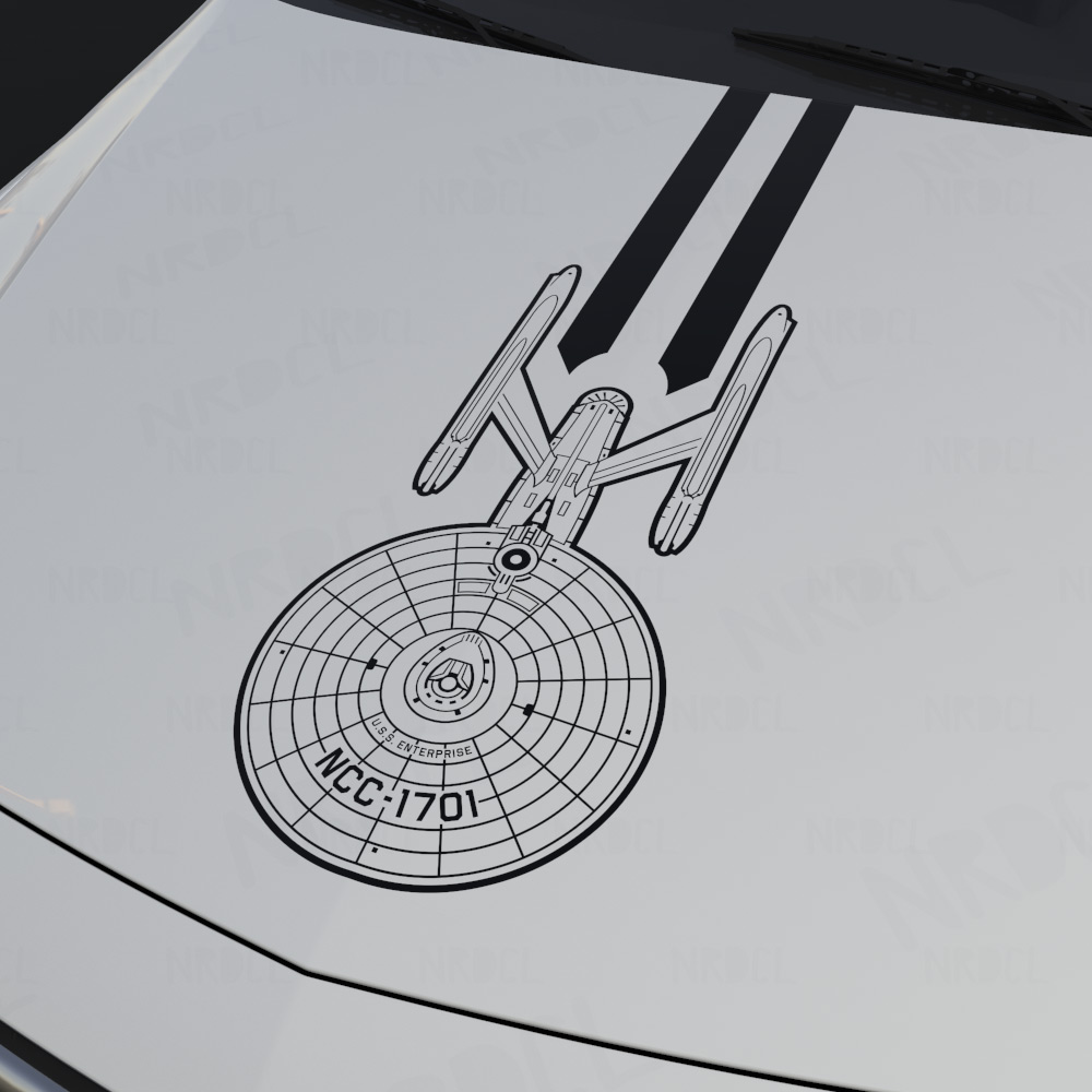 STICKER USS Enterprise NCC-1701 #4! Star Trek The Original Series VINYL DECAL 